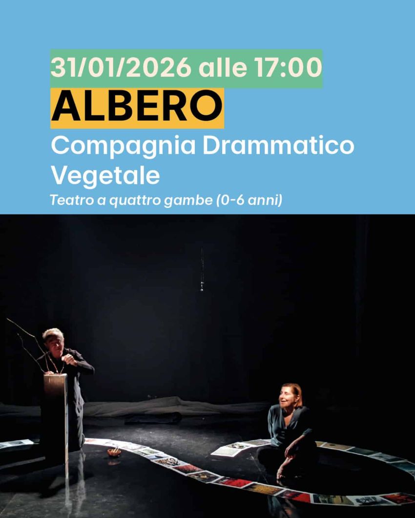 Albero - Officine Santa Chiara, Cuneo (CN) - Teatro di figura e d’attore, opera per bimbi da 2 a 6 anni, dedicata a Bruno Munari. Albero è un incontro poetico e sensoriale tra un albero e un bamb...